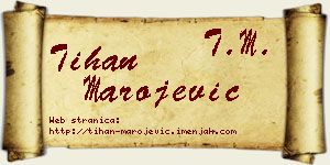 Tihan Marojević vizit kartica